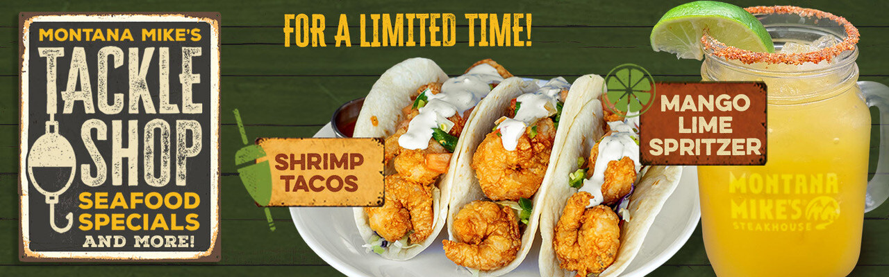 shrimp tacos for a limited time!